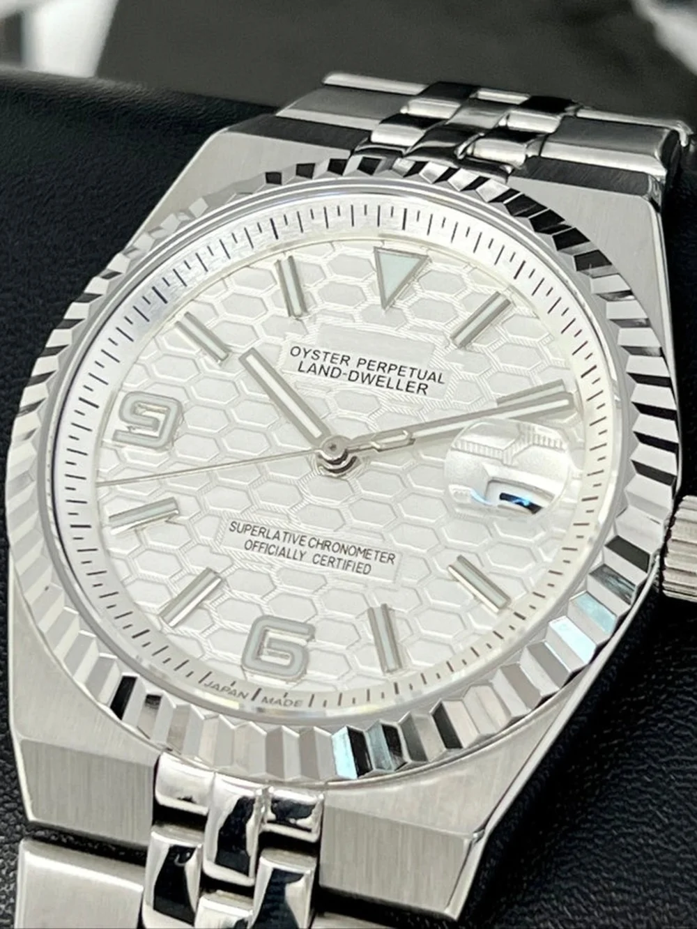 Ice Blue Dial Stainless Steel Watch